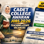 Cadet College Awaran Jobs 2026