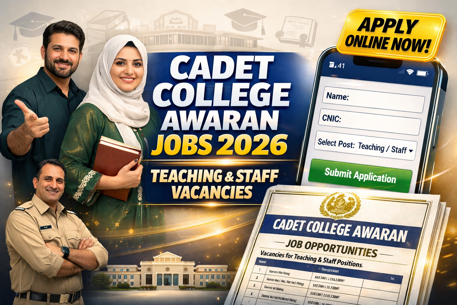 Cadet College Awaran Jobs 2026