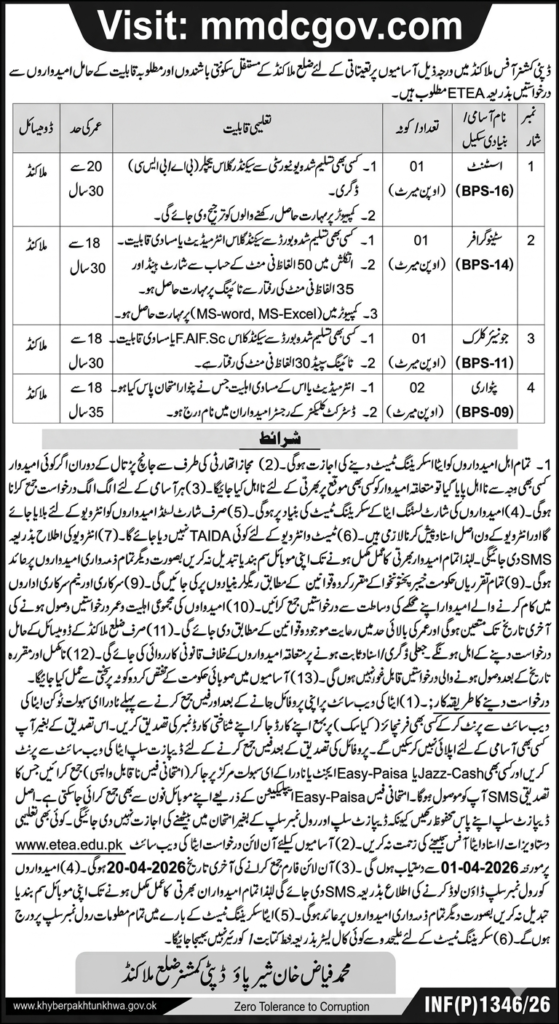 Deputy Commissioner Jobs 2026