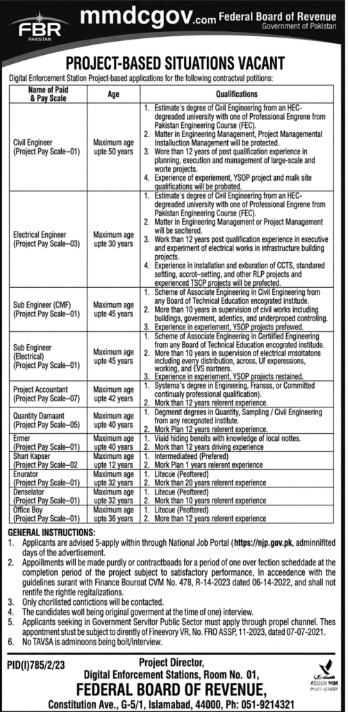 FBR Jobs 2026
