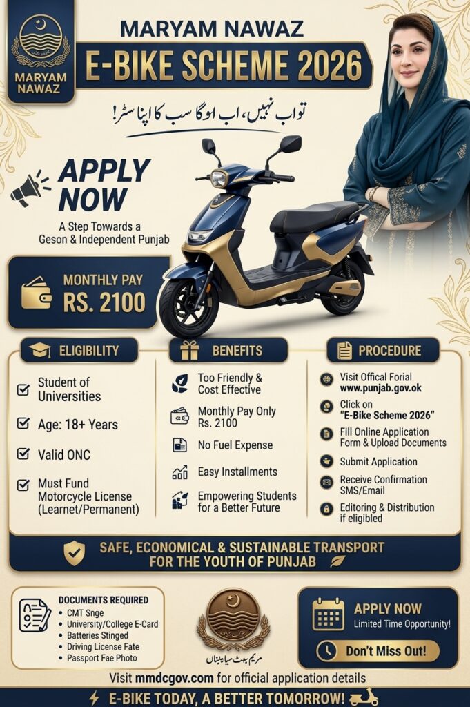 Khyber Pakhtunkhwa EV Bike Scheme 2026